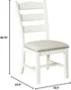 Cushioned Dining Chair with Signature Design, Vintage Farmhouse, Whitewash,   2 Count 2