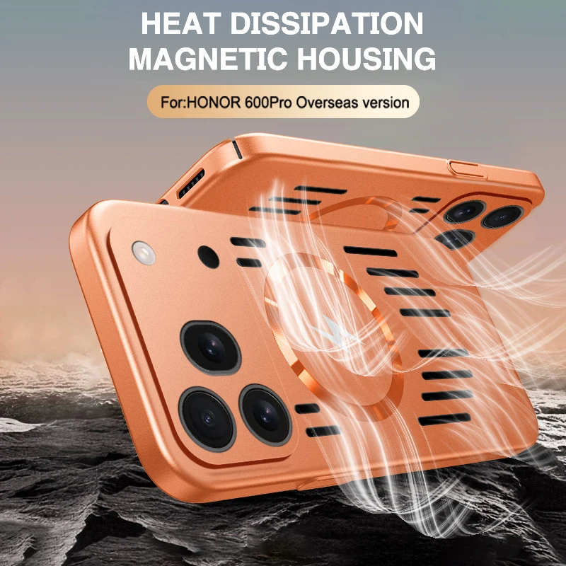 Sleek Cooling Phone Case with Shockproof Magnetic Wireless Charging Capability