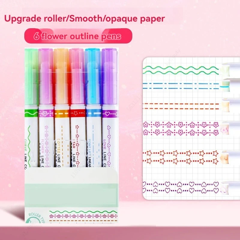 Line Shaped Highlighter Set 5