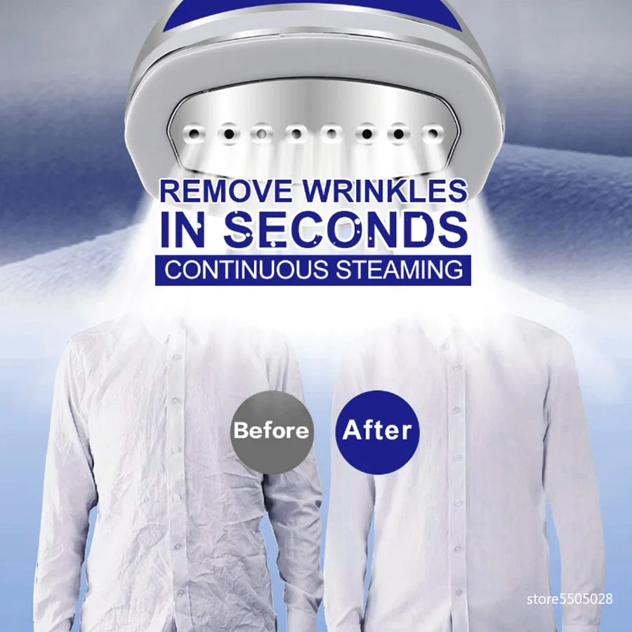 1600W Handheld Steamer for Clothes Portable Foldable Travel Steam Iron Garment Steamer Multiple Use 110V-240V 3 Speed Adjustable