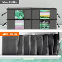 Big Capacity Quilt Clothes Storage Bag Duvet Blanket Sorting Bags Dustproof Closet Under-Bed Storage Moisture Proof Organizer 2