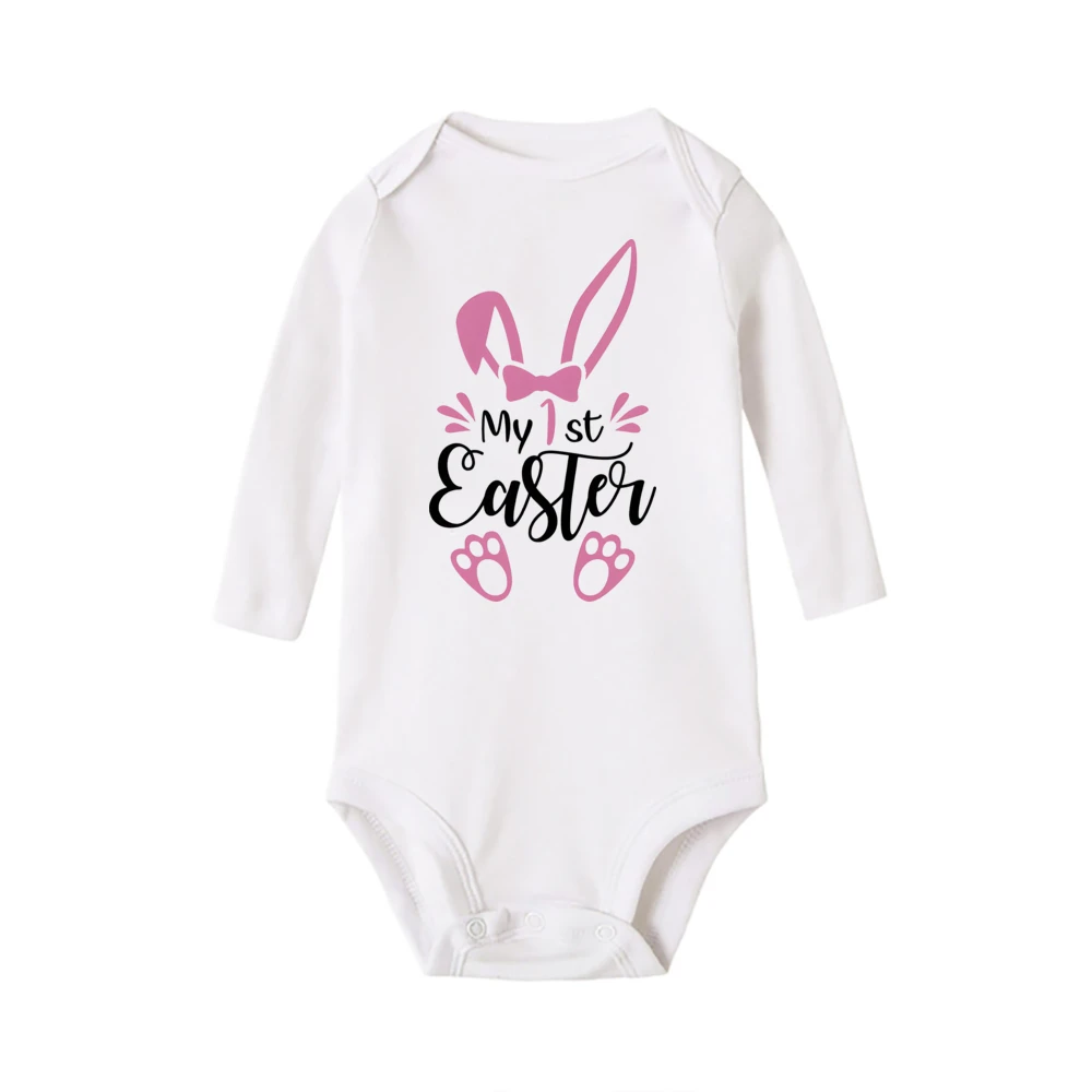 My First Easter Baby Romper Newborn Holiday Bodysuit Bunny Printed Long Sleeve Clothes Ester Party Boys Girls Outfits Jumpsuit 5