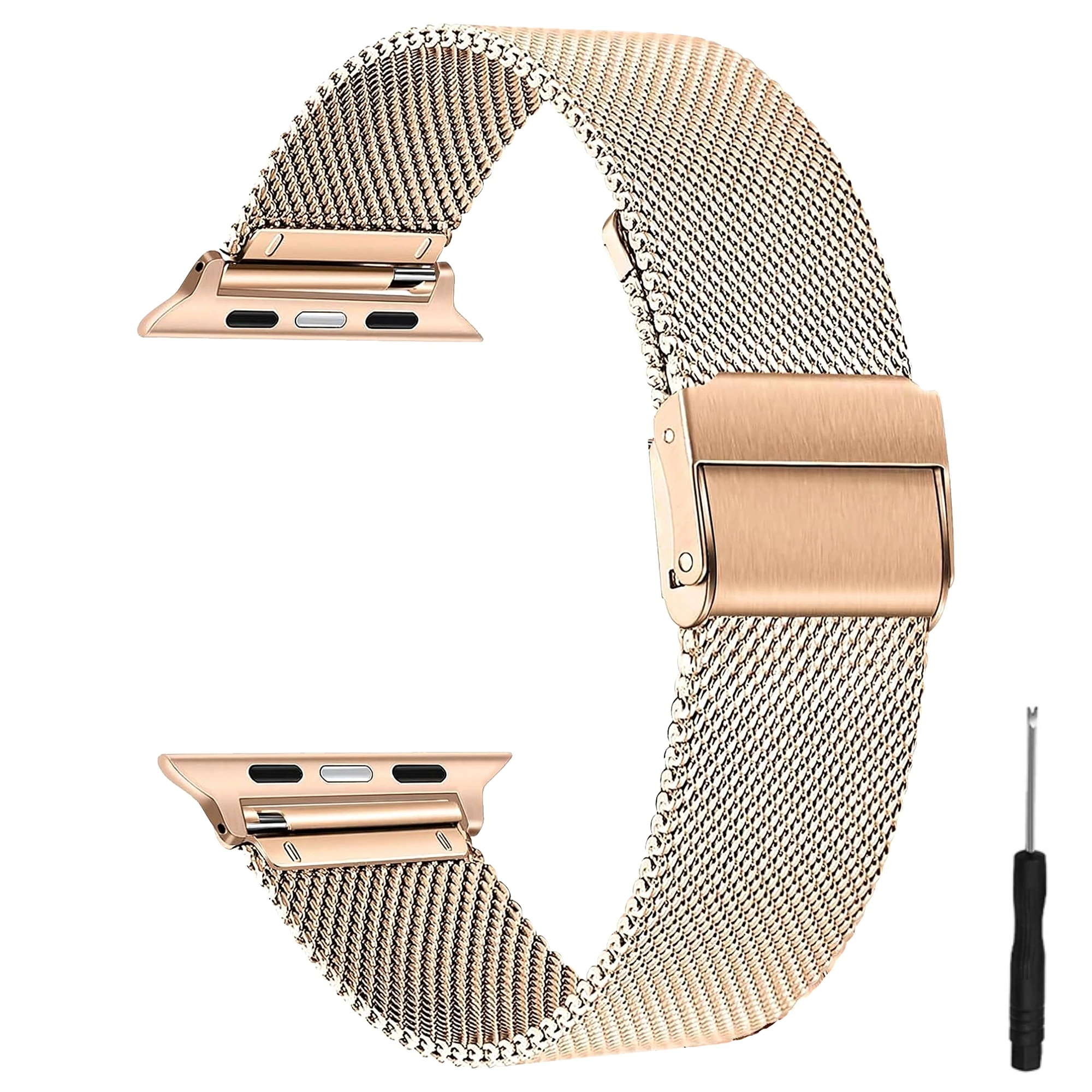 Elegant Stainless Steel Watch Strap - Premium Metal Bracelet