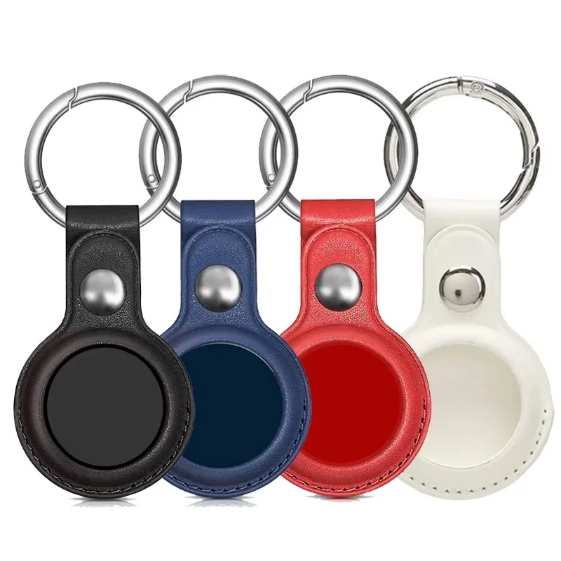 Premium PU Leather Keychain Case for Airtag Tracker - Protective & Stylish Cover