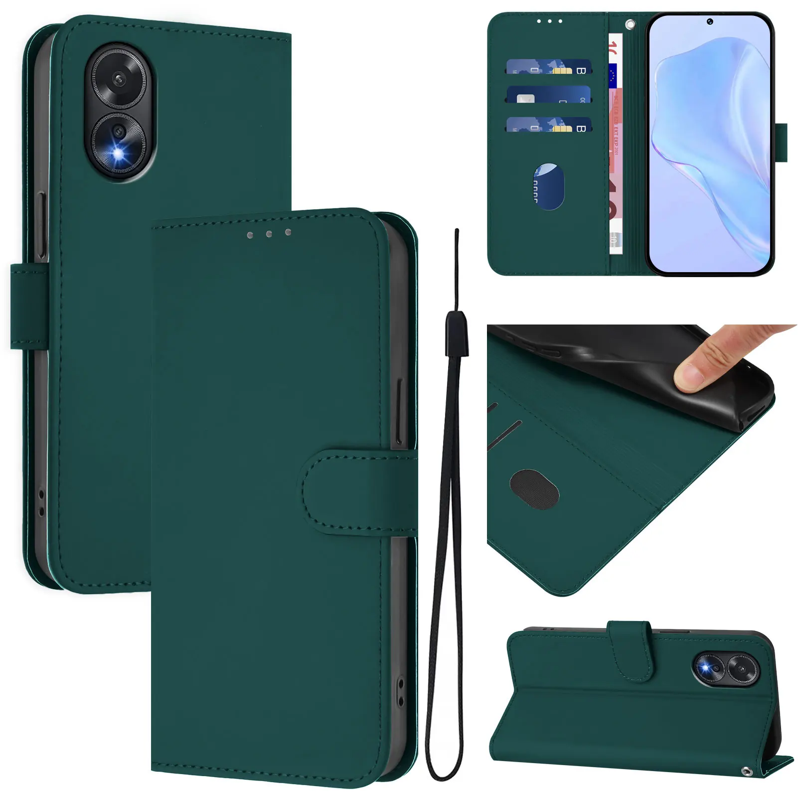 Premium Sunjolly Leather Flip Wallet Phone Case Cover