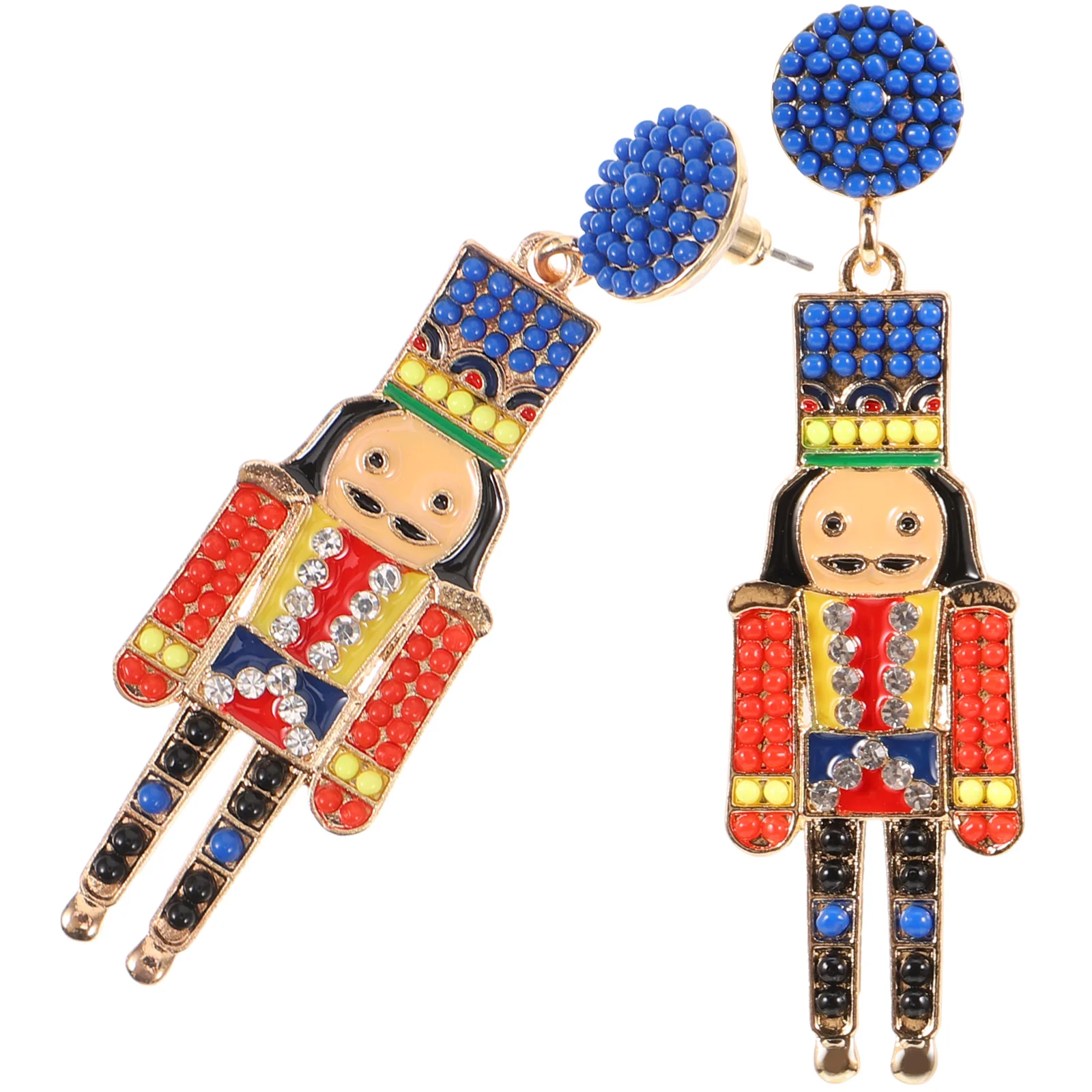 

Nutcracker Earrings Ladies Metal Studs European and Alloy for Women Woman