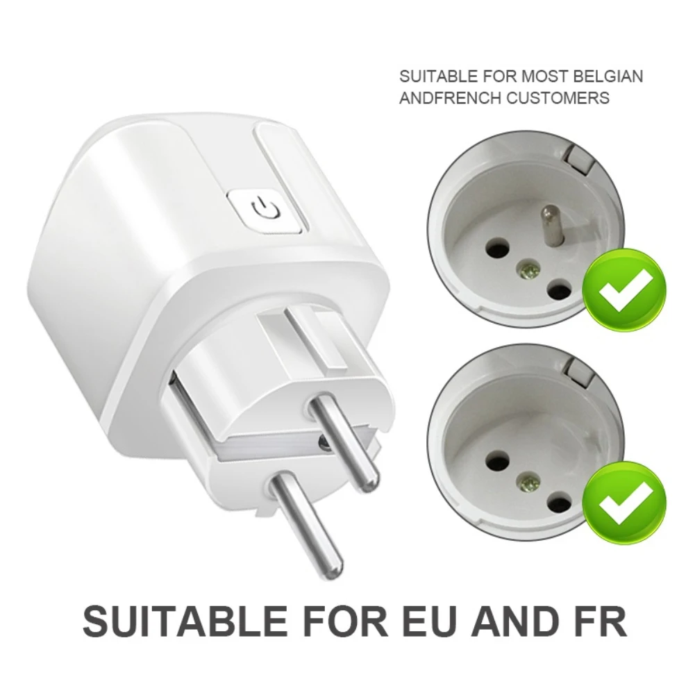EWelink Smart Plug WiFi Socket EU 20A With Power Monitoring Timing Function Works With Alexa/Google Home/Alice/SmartThimg