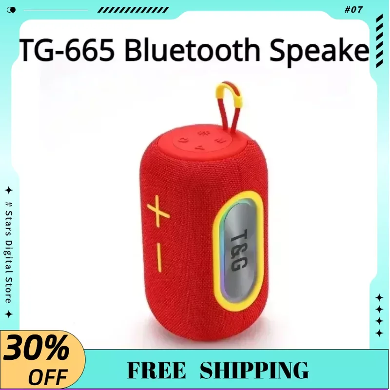 

TG-665 Bluetooth Speaker Wireless Outdoor Portable Mini Subwoofer Fabric Card Bluetooth 5.3 Speaker Gift for Boys and Girls