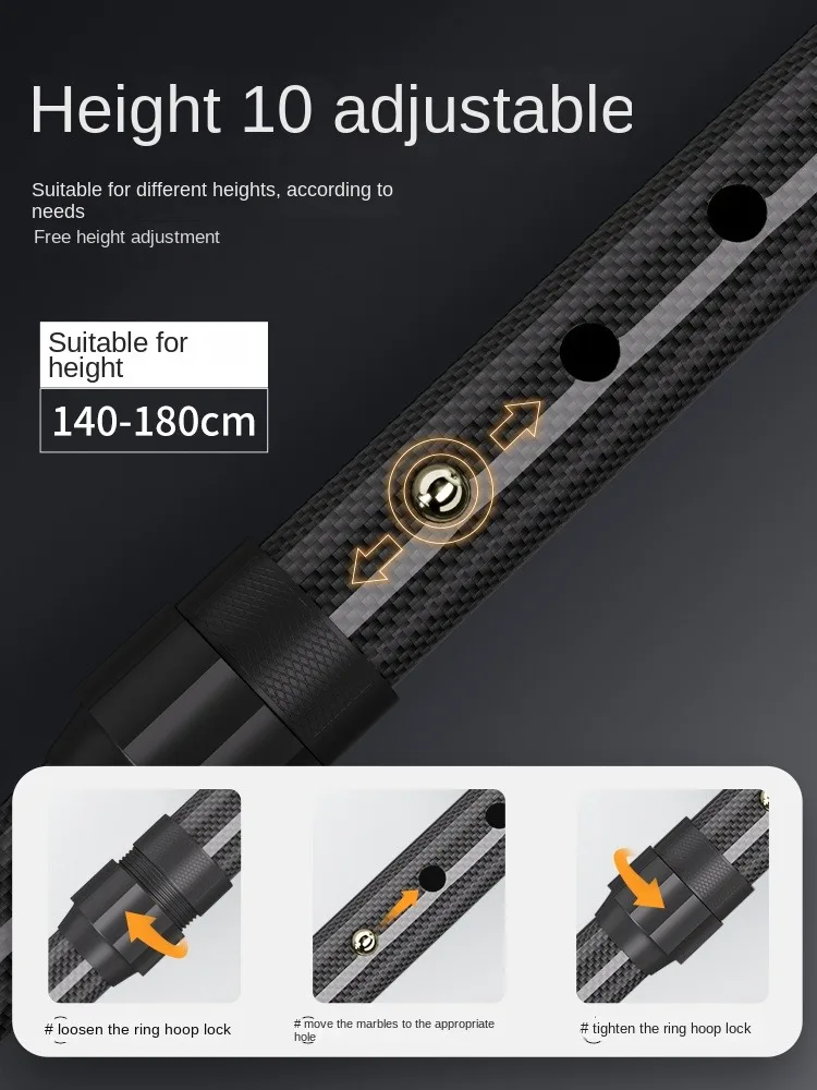 Ultra-light Retractable Carbon Hiking Booster Walking Anti-Slip Breaking Four-Legged Stable Armrest Stick Column Stick Device trekking pole,walking stick,trekking poles