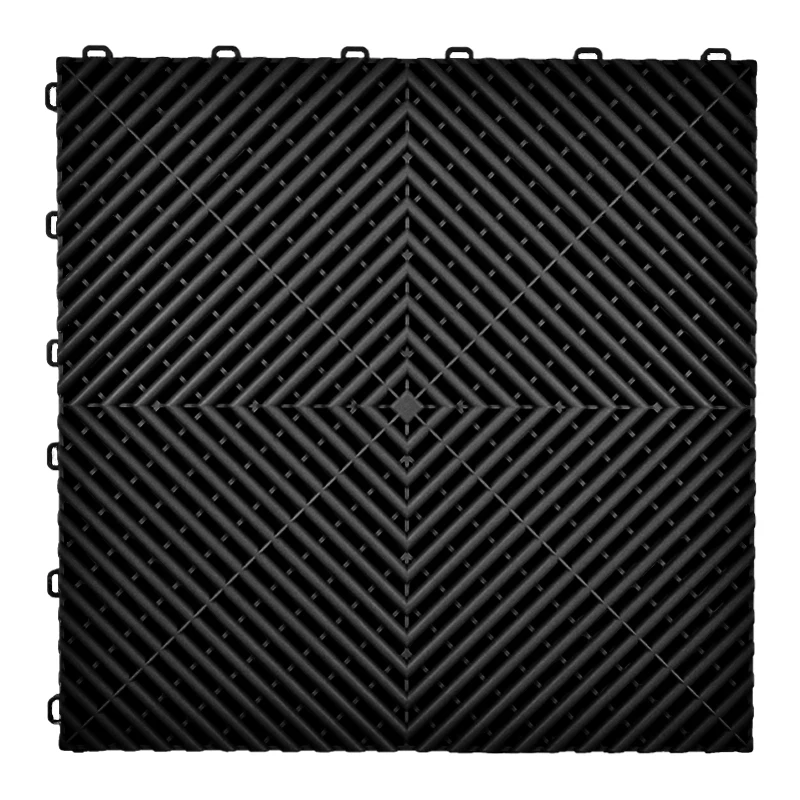 Carreaux de sol de garage imbriqués modulaires en plastique