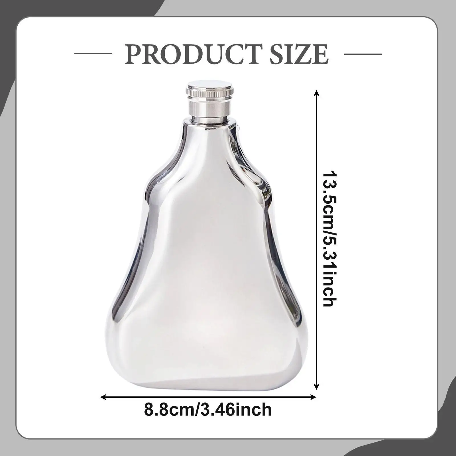 Hip Bottle with Cover Barbecue 6oz Birthday Gift Party Hiking Compact Reusable Small Outdoor Multiuse Pocket