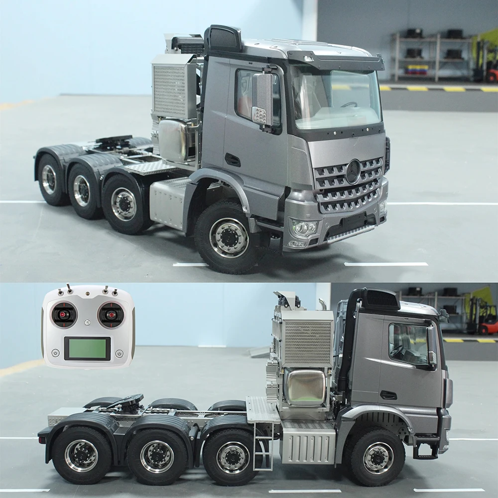 Tamiya 1/14 8*8 Rc Trailer Rtr Idraulico Rc Modello Di Auto Giocattolo Con Sistema Di Blocco Differenziale Leggero E Sonoro Auto Telecomandata Per Adu