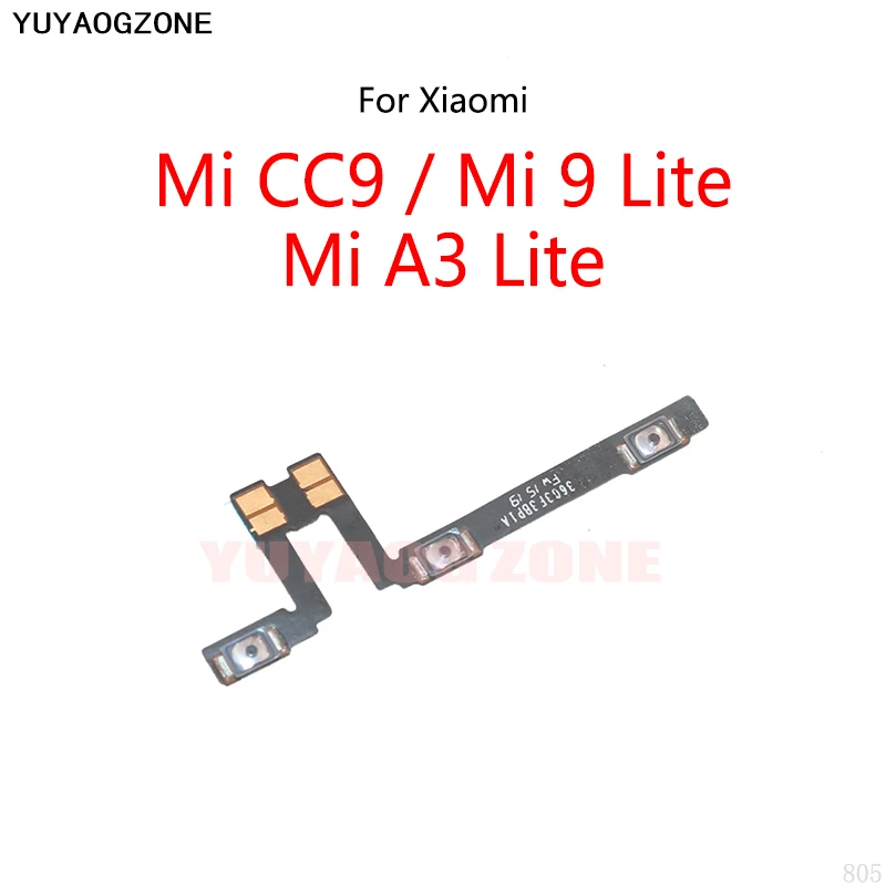 

50PCS/Lot For Xiaomi Mi CC9 / Mi 9 Lite / Mi A3 Lite Power Button Switch Volume Mute Button On / Off Flex Cable