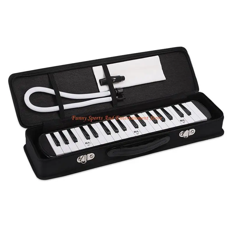 C4DE 32 Tasten Melodica Air Piano mit weichen Schlauch-Kurzmundstücken und Tragetasche für Kinder – Detail 7