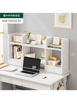Multi-layer Bookshelf Desk Organizer Children's Study Desk Tabletop Storage Rack Small Office Desk Space Saver by Rong Xia