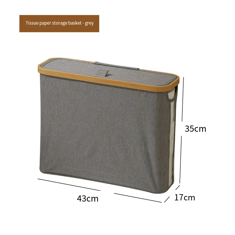 Wood Frame Toilet Paper Holder On The Floor-Large Capacity Organizer For Bathroom Waterproof Toilet Paper Holder With Lid