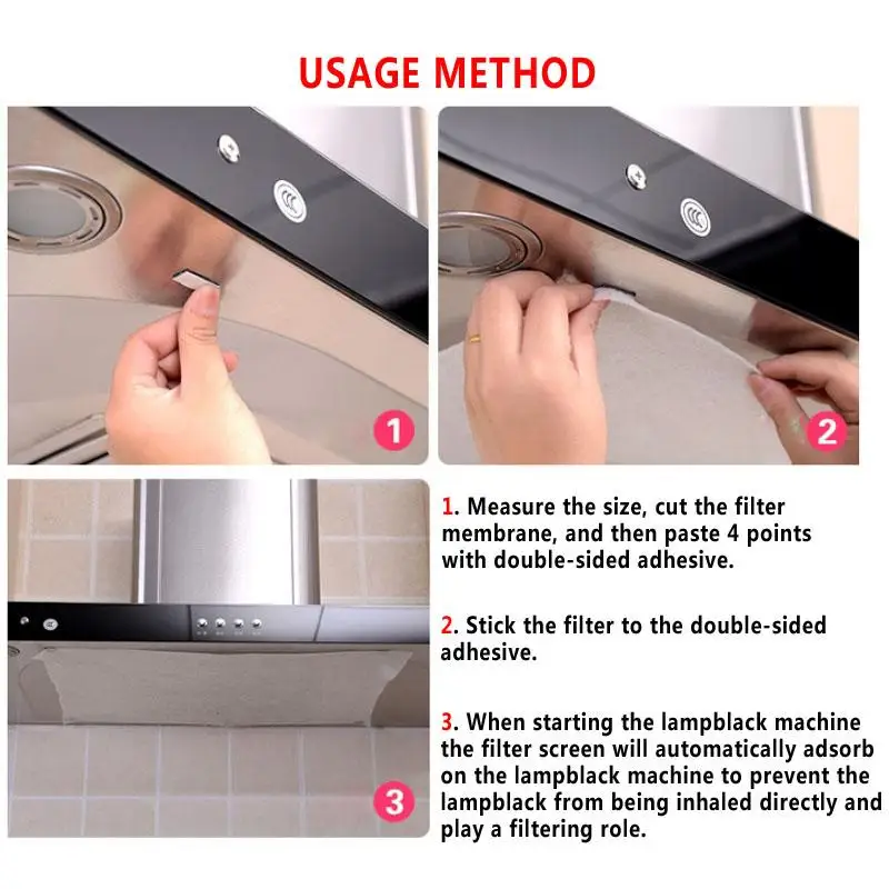 46cm*5M Range Hood Filter Paper Non-Woven Oil-Proof Cotton Filter Disposable Range Hood Exhaust Fan Extractor Tools