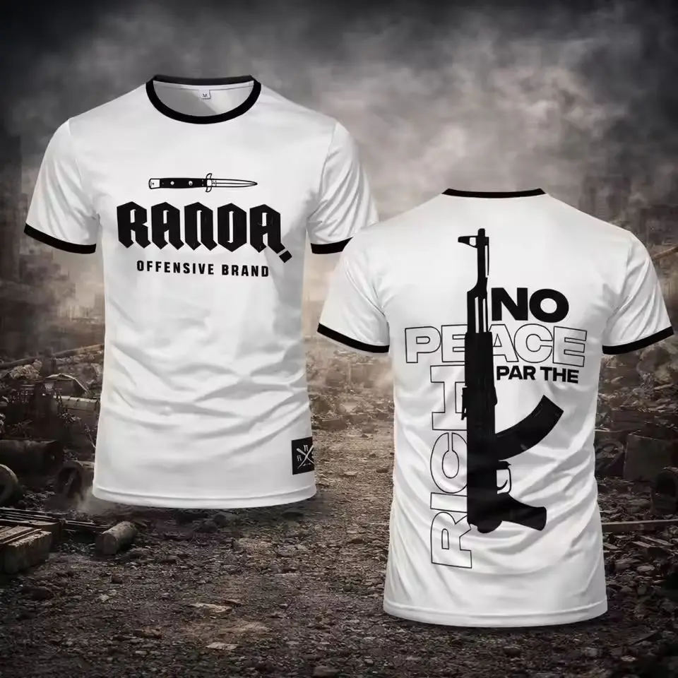 2026 남성 여성 Fightwear 야외 캐주얼 라운드 넥 반팔 남성 탑 티셔츠 새로운 3D 프린트 복싱 RANDA 통기성 스포츠웨어