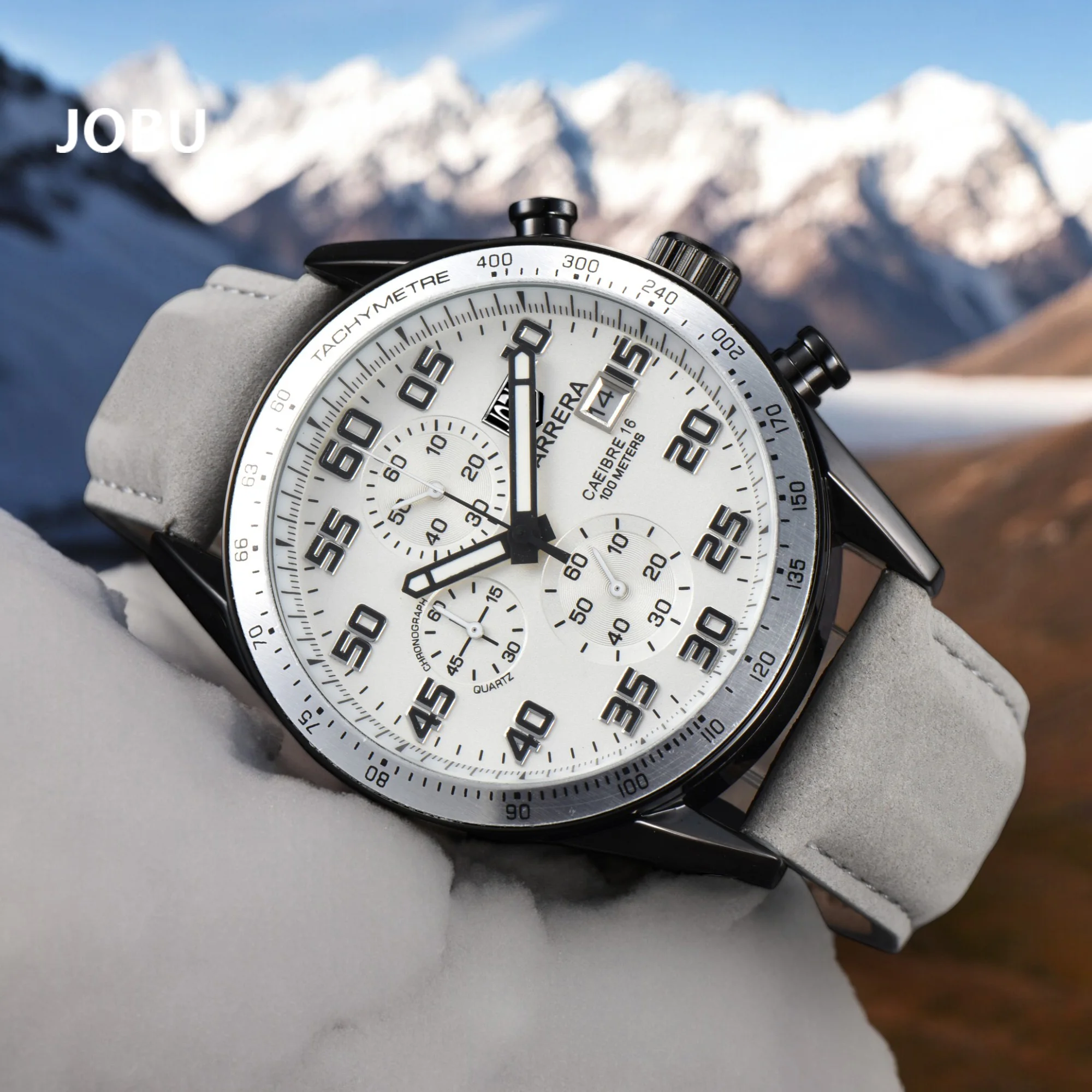 

JOBU Hot Three-Eye Chronograph Luxury Watches for Men Metal Case Automatic Date Quartz movement Cool Wristwatches Fashion Clock