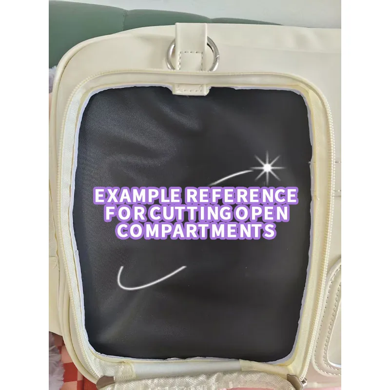 Sweet-Edge Utility-Rucksack, Harajuku DIY Itabag Transparent, Studenten-Pendler-Aktentasche, Modische Vielseitige Umhängetasche – Detail 13