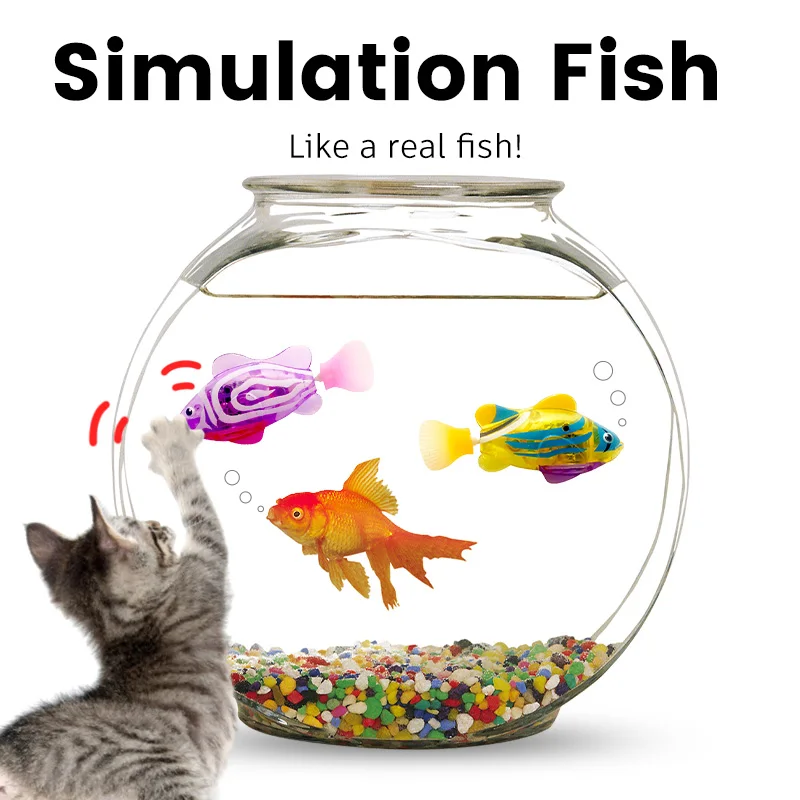 Jouet poisson interactif pour chat - Petits Compagnons