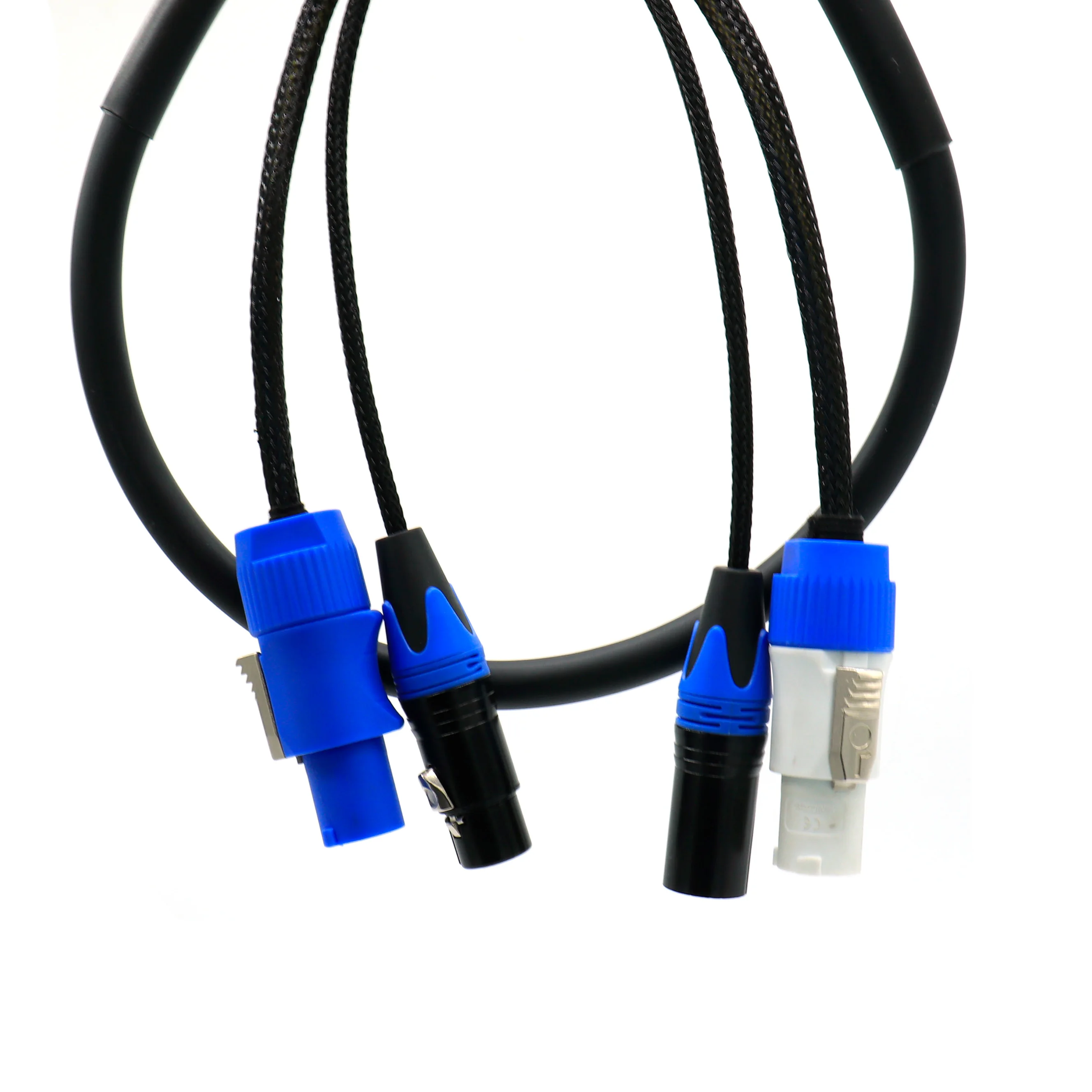 3 pin xlr to blue powercon hybrid combi combo cable powercon to 3pin 5pin dmx power cord extension cord for stage lighting