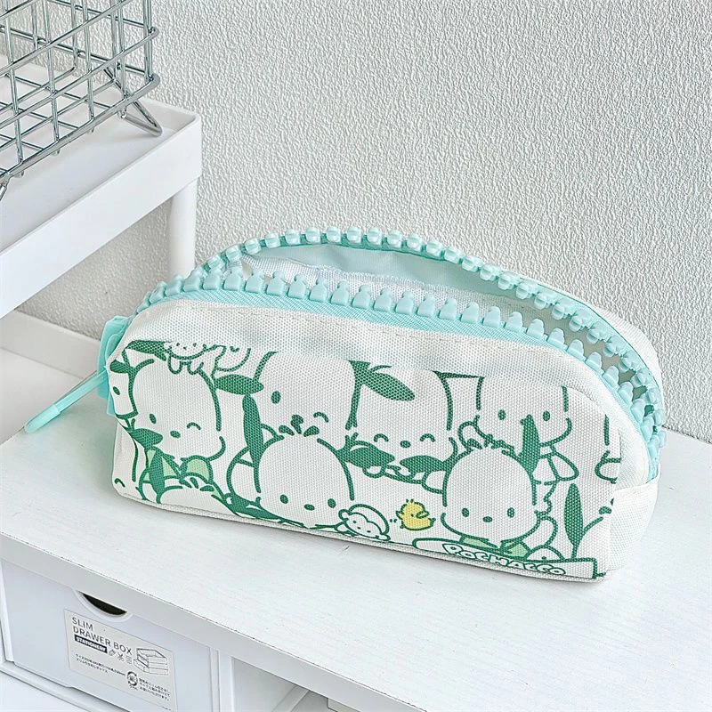 

Large Capacity Pochacco Melody Pencil Bag Anime School Office Students Stationery Zipper Pencil Case Kawaii Storage Bag