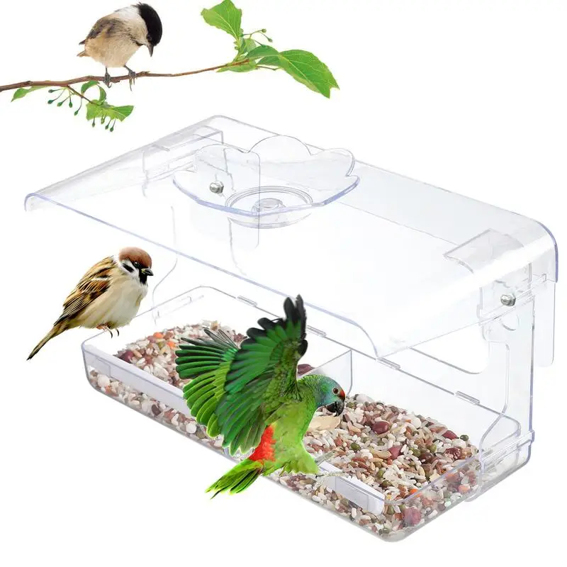 

Кормушка для птиц на окно, кормушка для окон с самоклеящимися крючками, для улицы