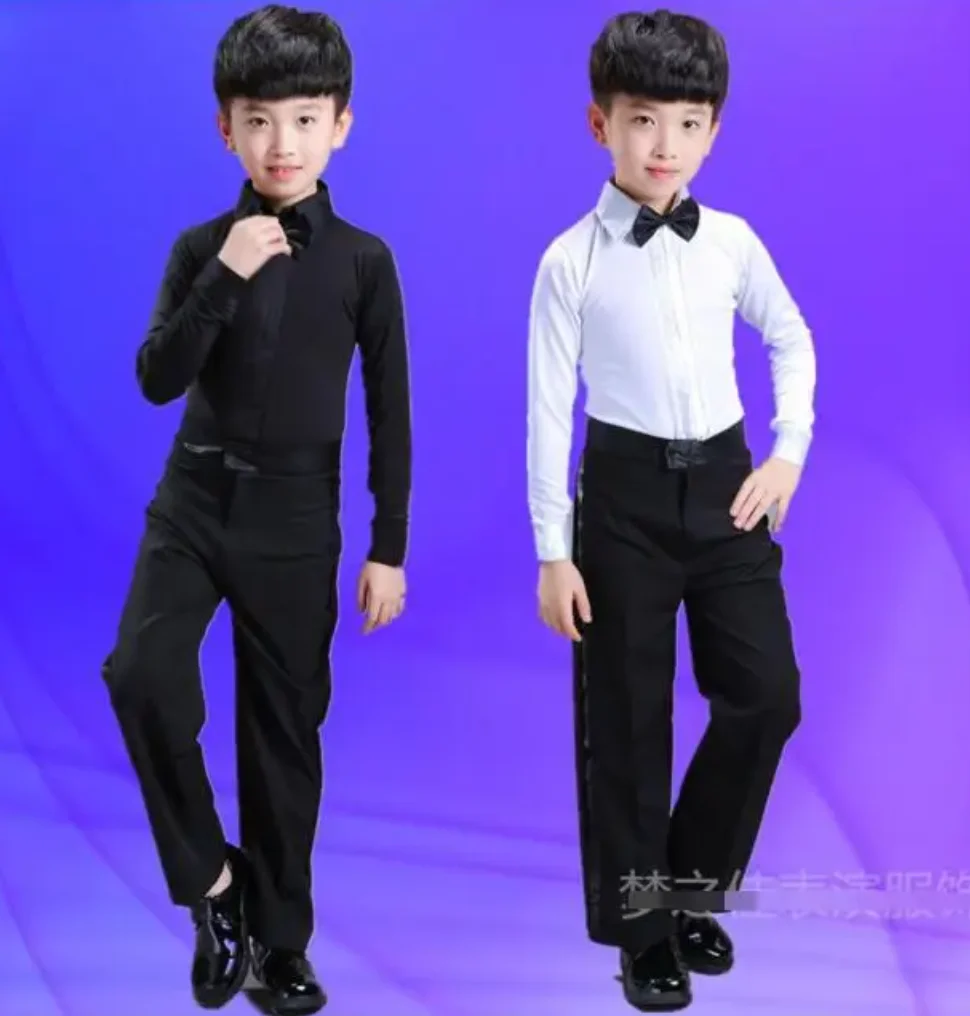 Camicia Bambini Con Paillettes Per Danza | Maniche Lunghe Brillanti 4-14 Anni