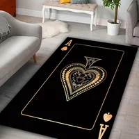 Ace of Hearts Poker Card Pattern Carpet for Living Room Non-Slip Bedroom Bedside Sofa Area Rug Soft Indoor Floor Mat Home Decor 1