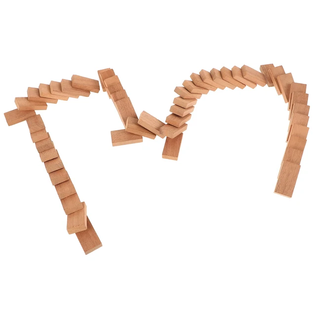 Log Colored Bones Interesting Domino Plaything Board Game Accessories Dominos for Building 1