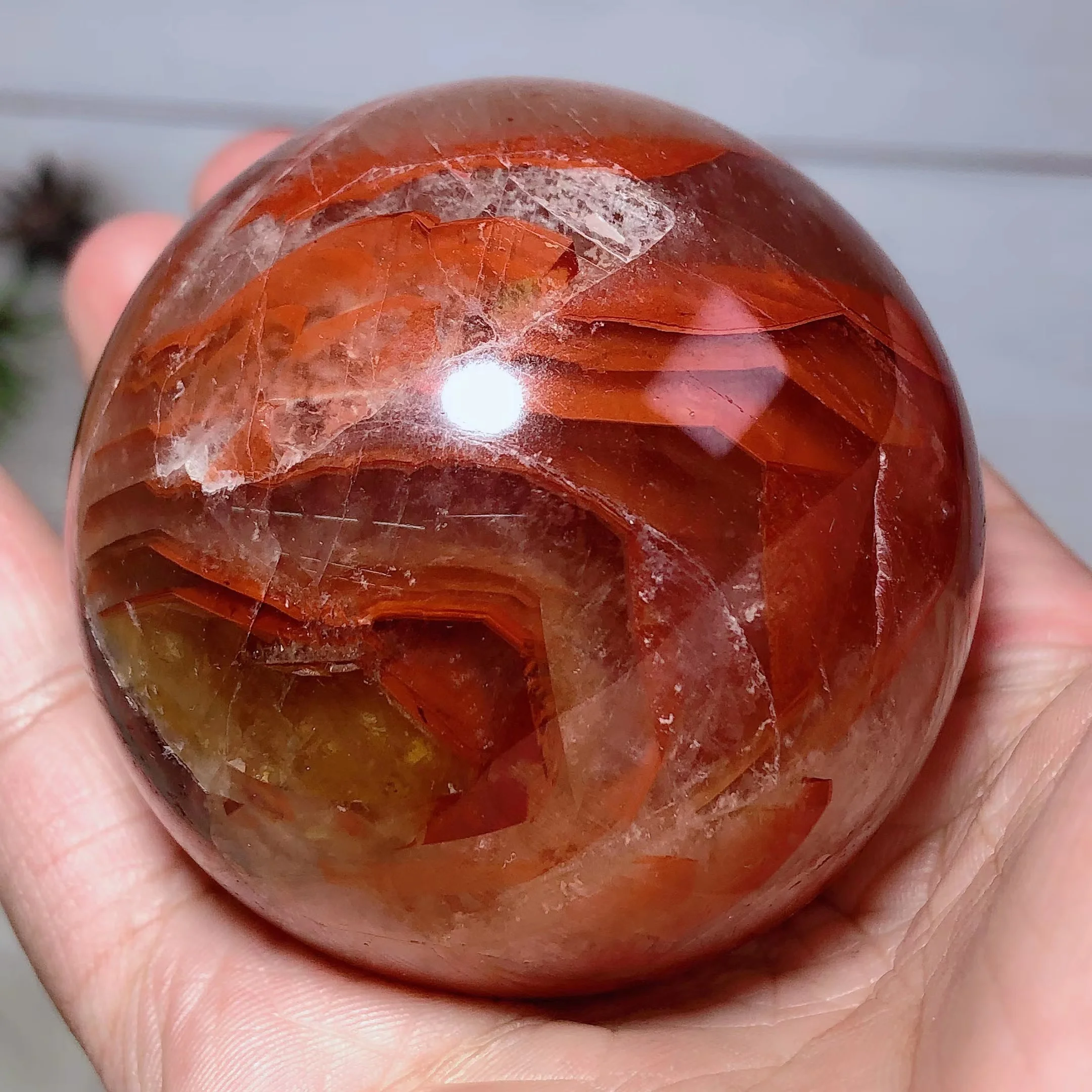 Roter Tigerauge Kristall Kugel 30-40mm - Natürlicher Edelstein Für Meditation & Dekoration