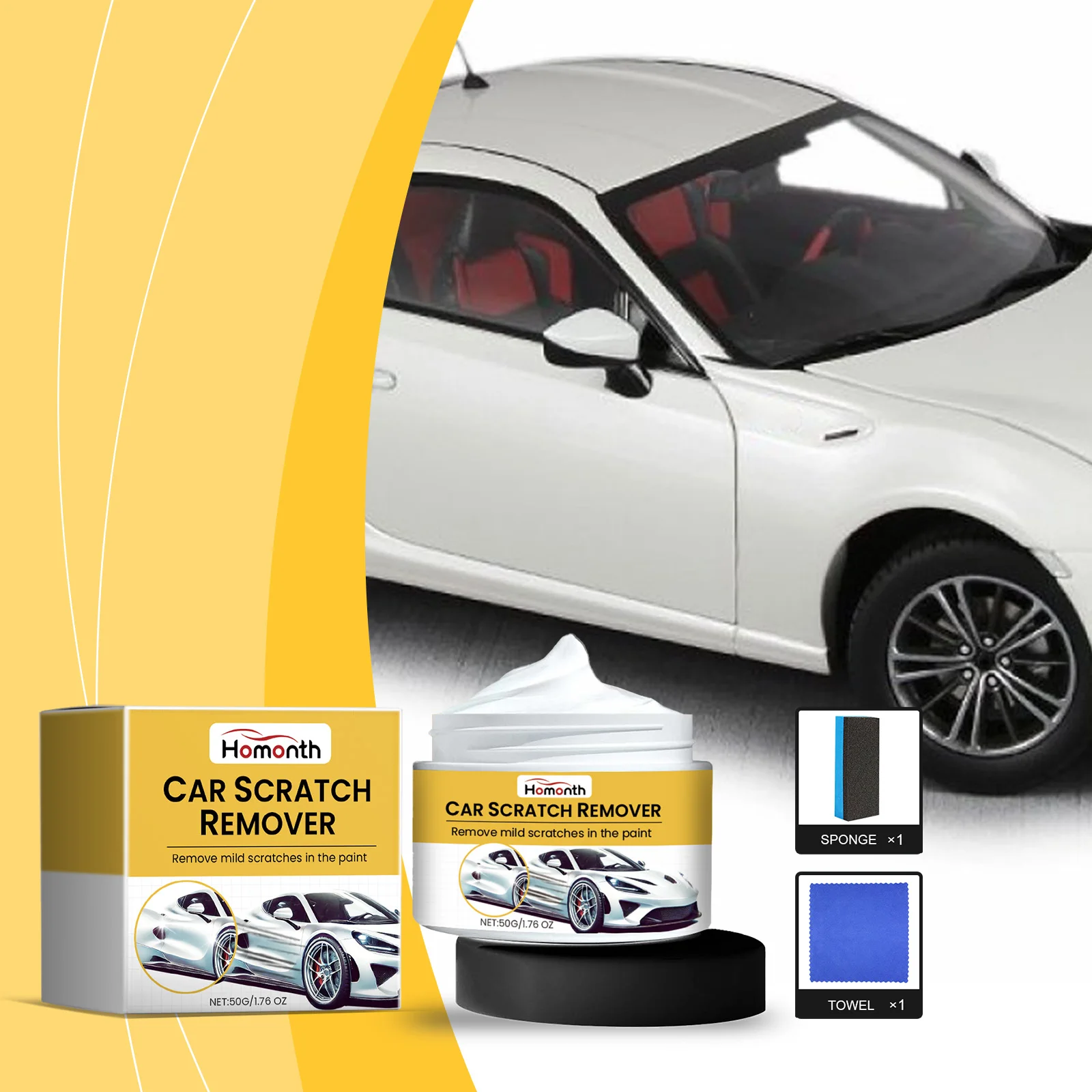 Car Scratch Repair Paste, Car Scratch Remover, Removal Wax Cleaning Kit, Paint Repair Paste