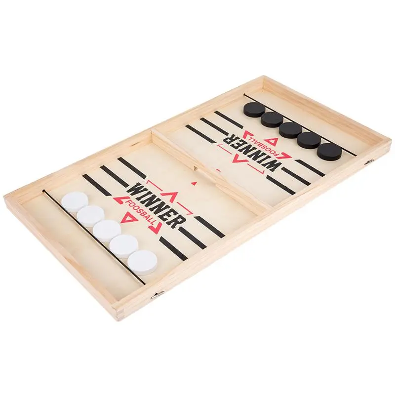 FOOSBALL Winner WHO IS THE WINNER GAME FAST SLING PUCK BOARD GAME