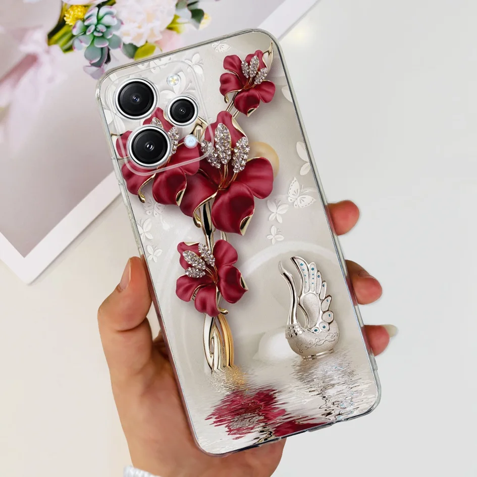 Marble Butterfly Soft Silicone Phone Case - Fashionable 2023 Design