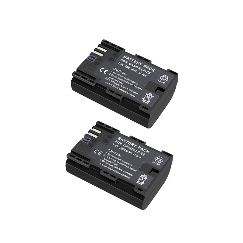 2x Batteria Patona Premium caricabatteria USB doppio per Canon LP-E6