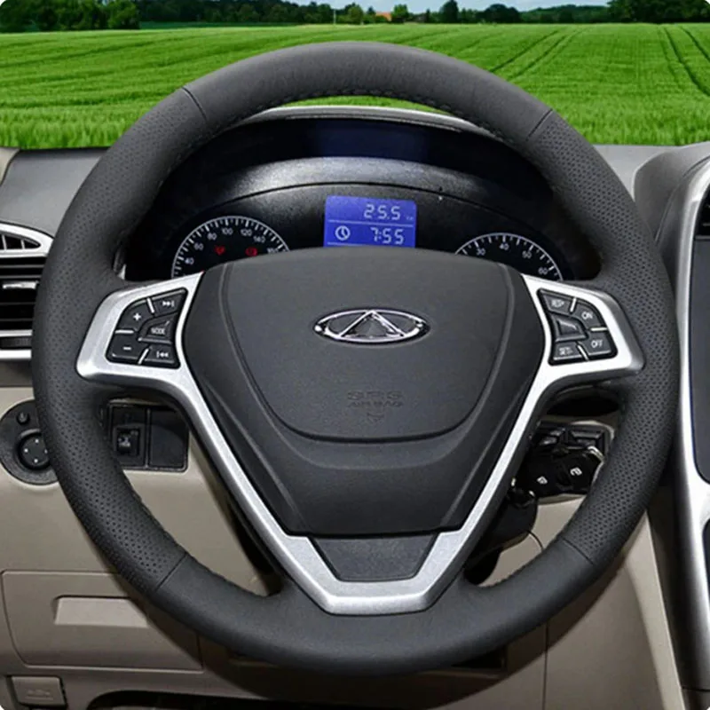 

100%, подходит для Chery Tiggo 3 2011-2014, автозапчасти, прошитая вручную, натуральная кожа, нескользящая, износостойкая искусственная кожа