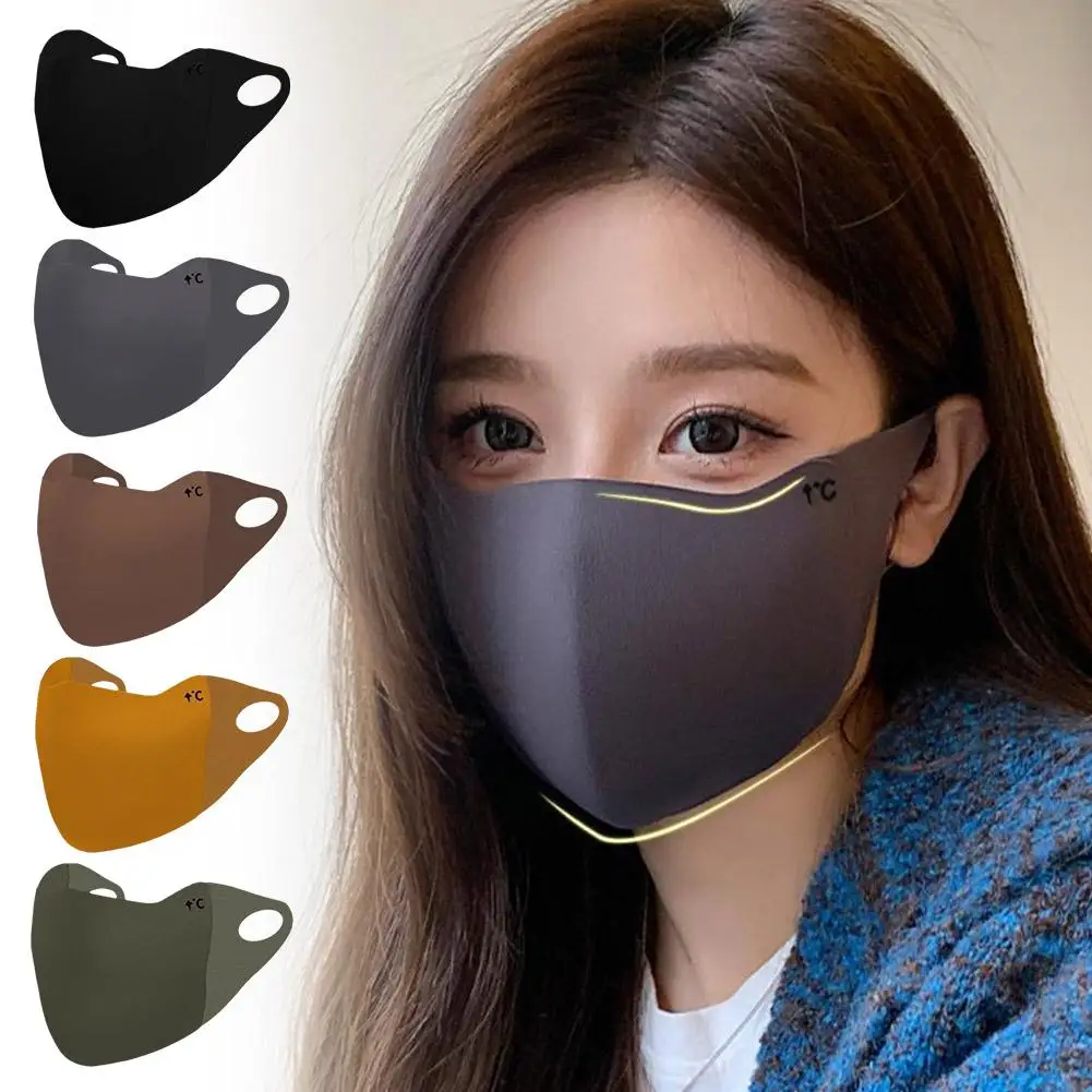Face Mask Warm Windproof Winter Solid Color Outdoor Adjustable Fashion Sunscreen Cycling Running L3T4
