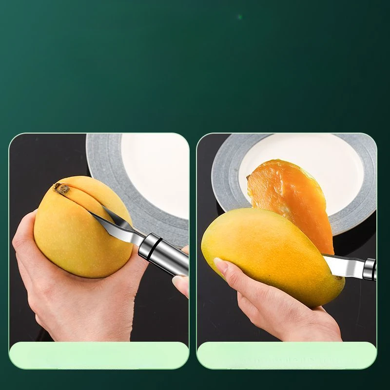 Mango Corer Kitchen Tools 304 Stainless Steel Multi-functional Fruit Corer Cutting Mango Meat Remover Pineapple Core Remover New