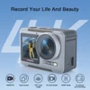 Roadjoy AC02 WiFi Action Camera 64G Card 4K 60FPS Dual Screen 150° Wide Angle 30m Waterproof Sport Camera with Remote Control 2