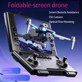 2025 Nuovo M66 Drone HD Telecomando pieghevole con fotocamera e schermo 5G FPV Fotocamera Quadcopter Motore brushless RC Quadcopter