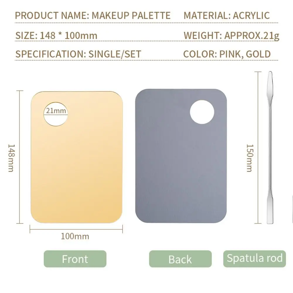 폴란드 혼합 페인팅 플레이트 화장품용 스패출라 막대 네일 아트 팔레트 파운데이션 믹싱 트레이 블렌딩 플레이트 메이크업 팔레트