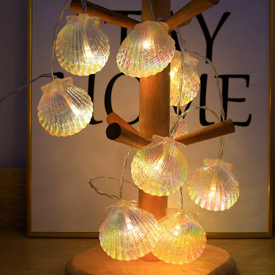 Thrisdar 3M 20 LED Beach Seashell String Light Ocean Shell Fairy