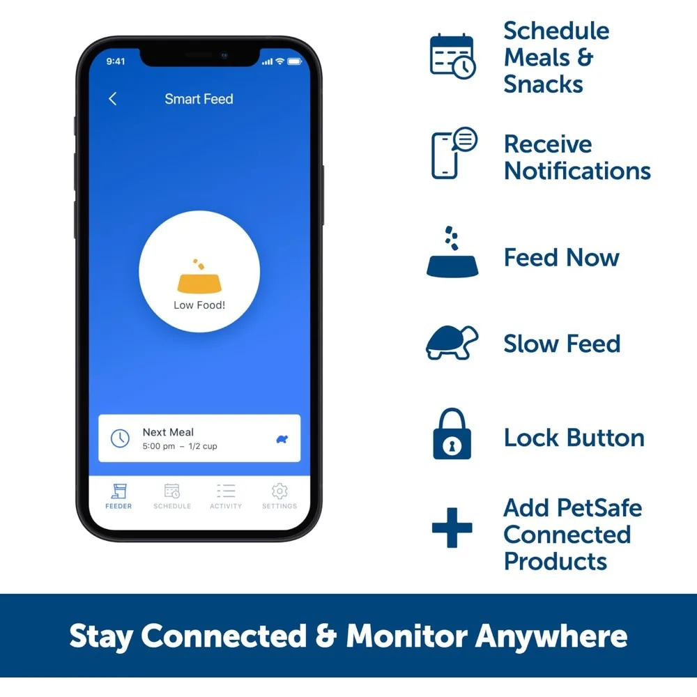 PetSmart Automatic Pet Food Dispenser - 6 Liter/24 Cup Capacity for Cats & Dogs - Adjustable Meal Schedule - Compatible with Ale