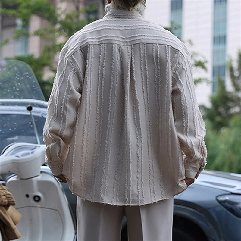 Men s Stylish Plaid Print Button Down Shirt with Turn-Down Collar and Long Sleeves for Fall and Winter Casual Wear