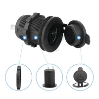 Cigarette Lighter Socket Car Marine Motorcycle ATV RV Lighter Socket Power Outlet Socket Receptacle 12V Waterproof Plug 2