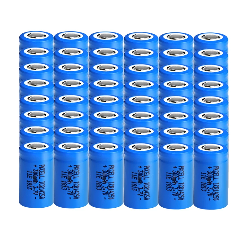 4-100pcs ICR14250 1/2AA 300mah Lithium Battery 14250 3.7v li-ion rechargeable batteries for Laser Sight Instrument