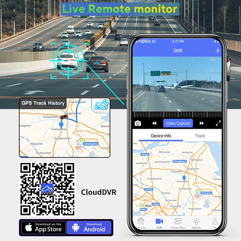 Bluavido ̴  ķ GPS  , ̺  ͸,  ȭ ī޶ 2 , FHD 1080P  ֽ, 4G