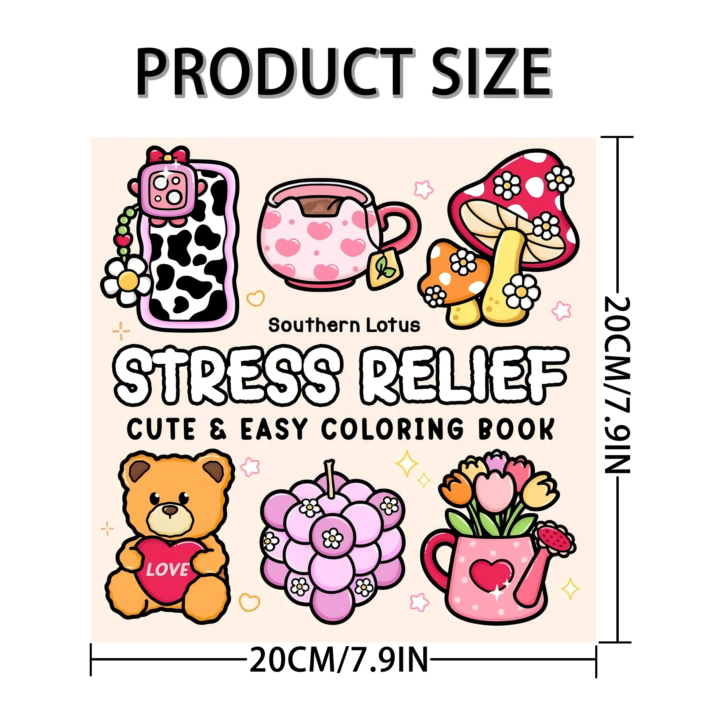 CUTE Bold-easy Patterns Coloring Book for Adults Cute Drawing Book Perfect Gift for Party and Birthday 2
