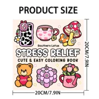 CUTE Bold-easy Patterns Coloring Book for Adults Cute Drawing Book Perfect Gift for Party and Birthday 2